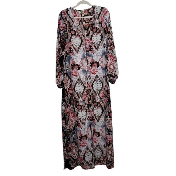 Show Me Your Mumu Dragonfly Cape Duster Maxi Length Women's Size Medium - Picture 1 of 11